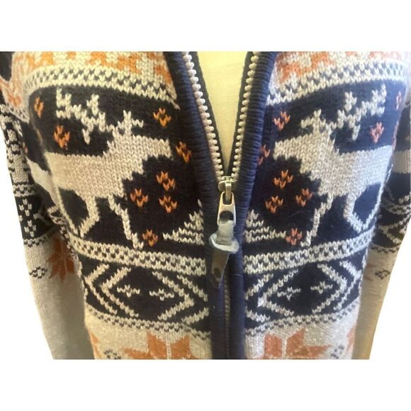 Soul Star Full Zip Mock Collar Multi-Color Winter Design Cardigan Size X-Large - Picture 13 of 16